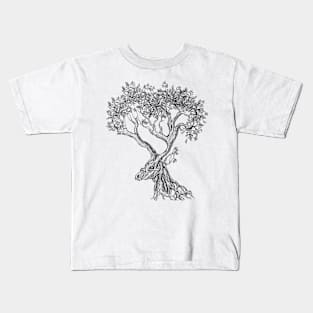 Mystic Antlers of the Forest (Dark) Kids T-Shirt